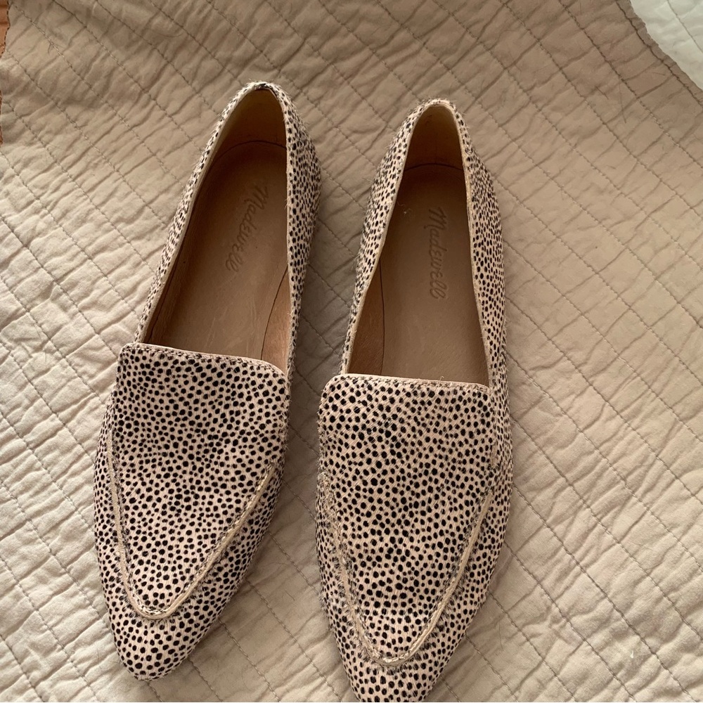 Madewell spotted calf hair loafers